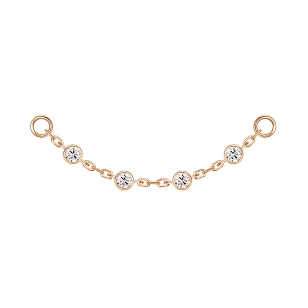 "Station" Chain Attachment with Diamonds