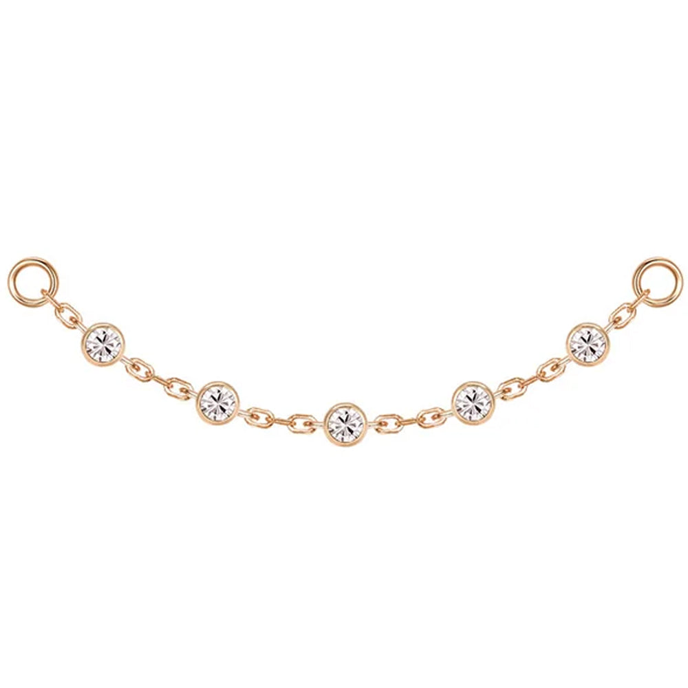 "Station" Chain Attachment with Diamonds