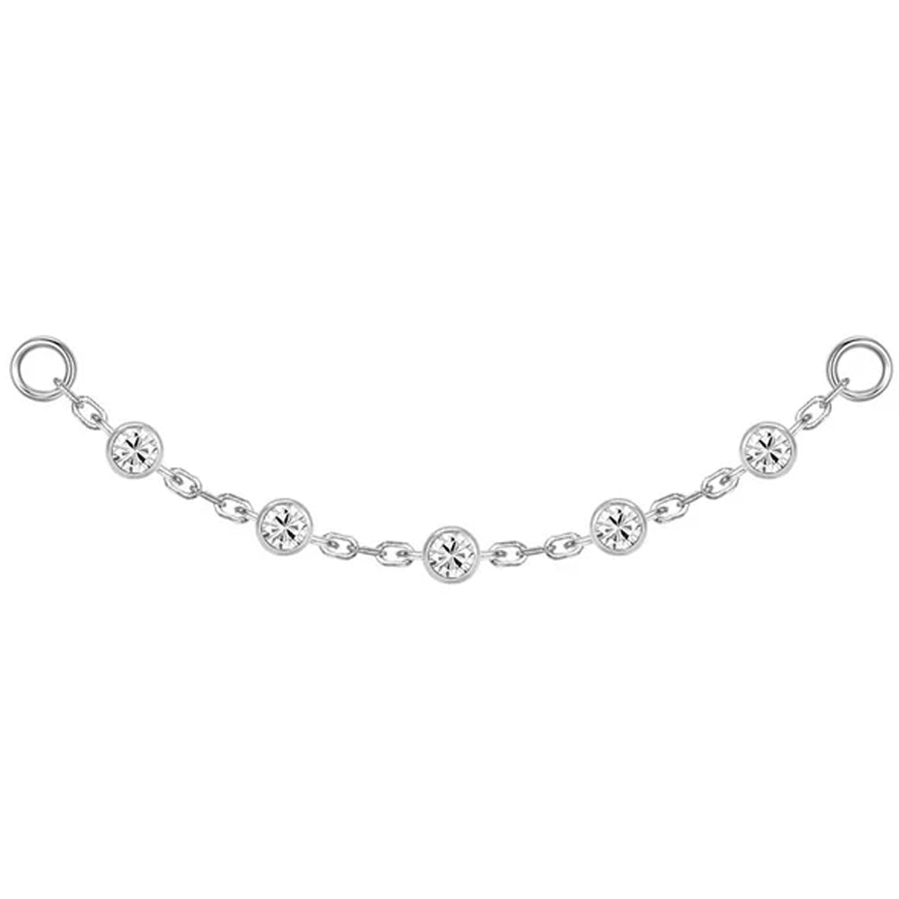 "Station" Chain Attachment with Diamonds