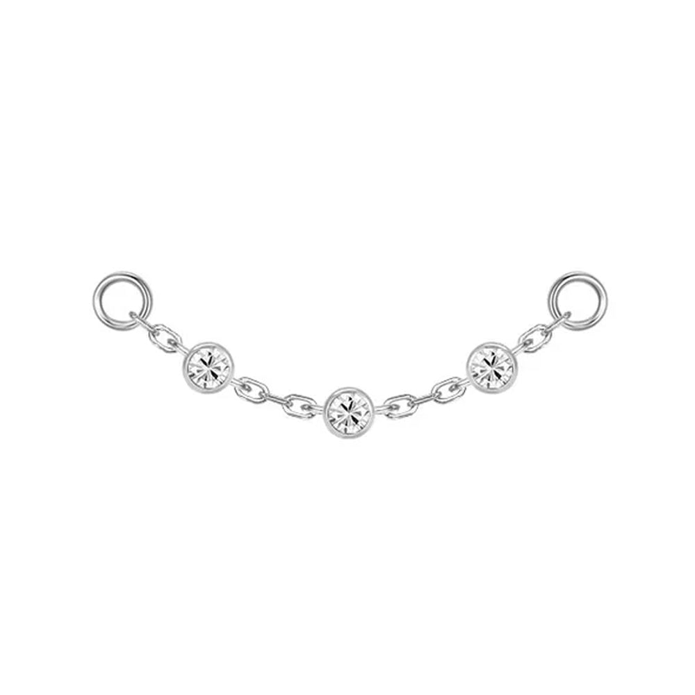 "Station" Chain Attachment with Diamonds
