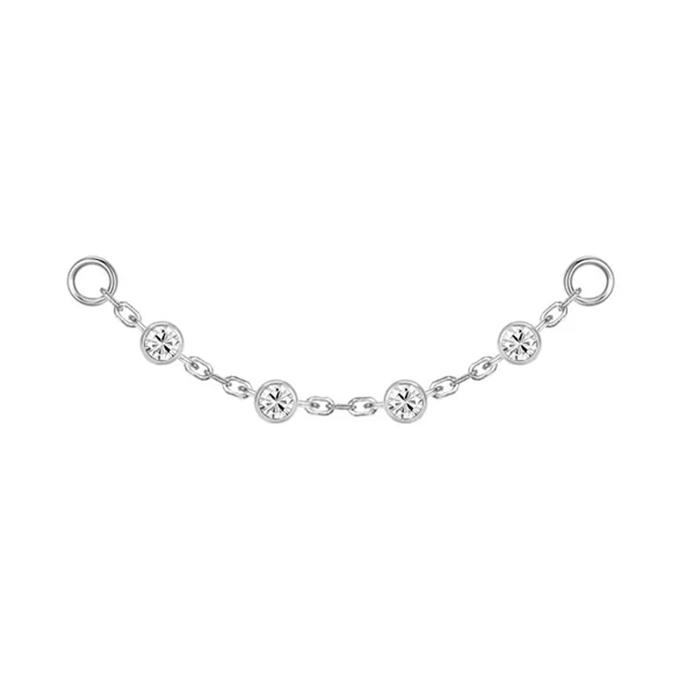 "Station" Chain Attachment with Diamonds
