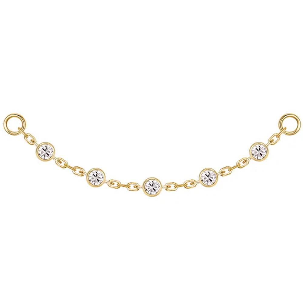 "Station" Chain Attachment with Diamonds