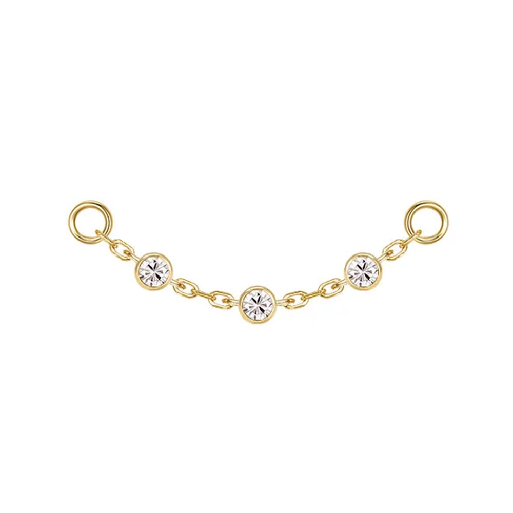 "Station" Chain Attachment with Diamonds