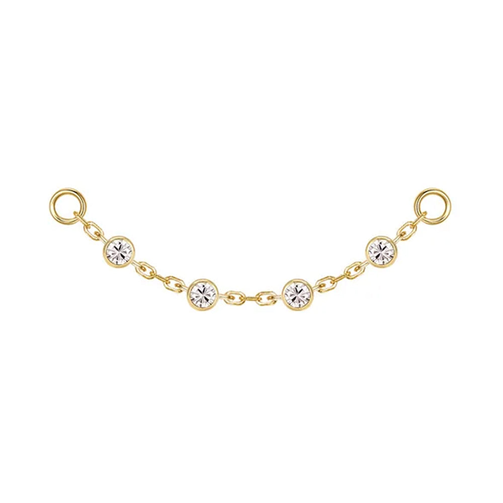 "Station" Chain Attachment with Diamonds