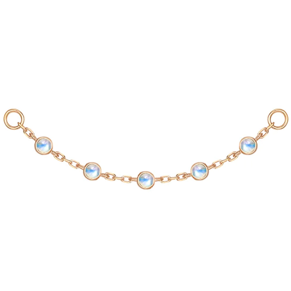 "Station" Chain Attachment with Moonstones