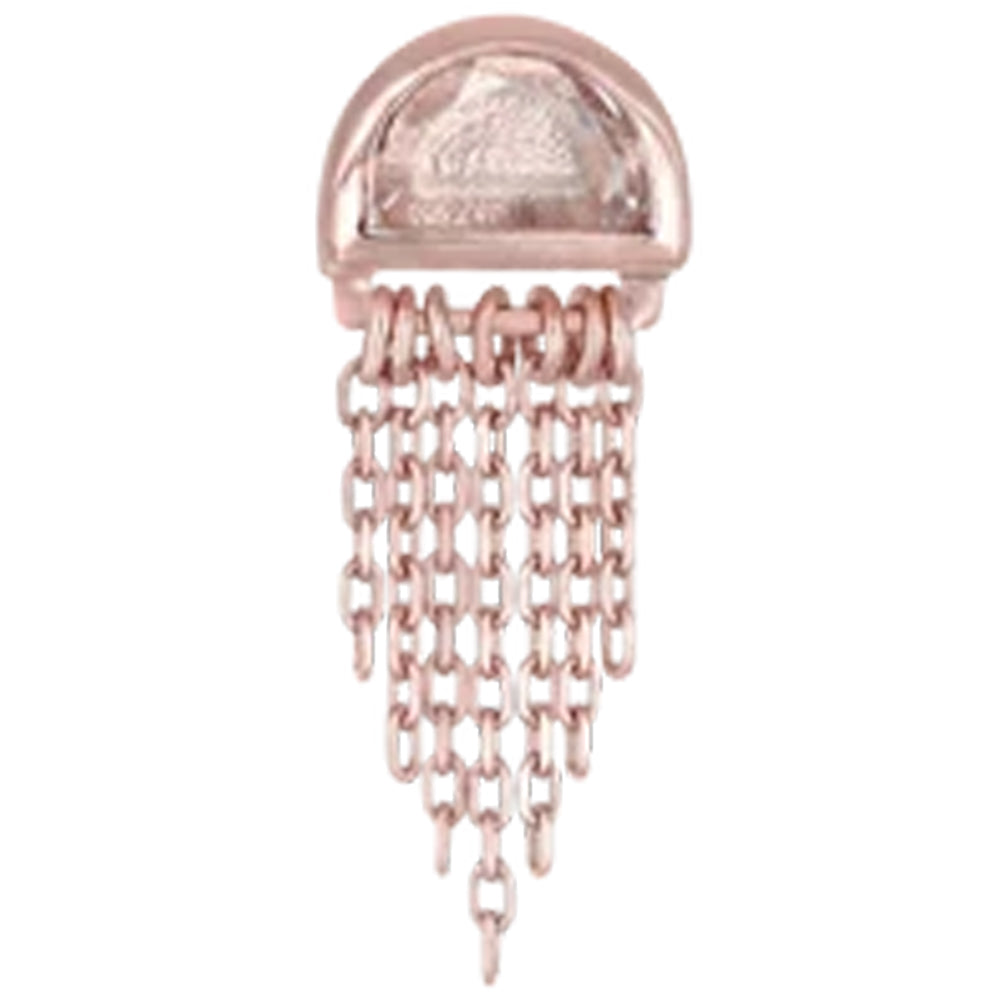 threadless: "Moonjelly" End with Chains in Gold With Natural Gemstone