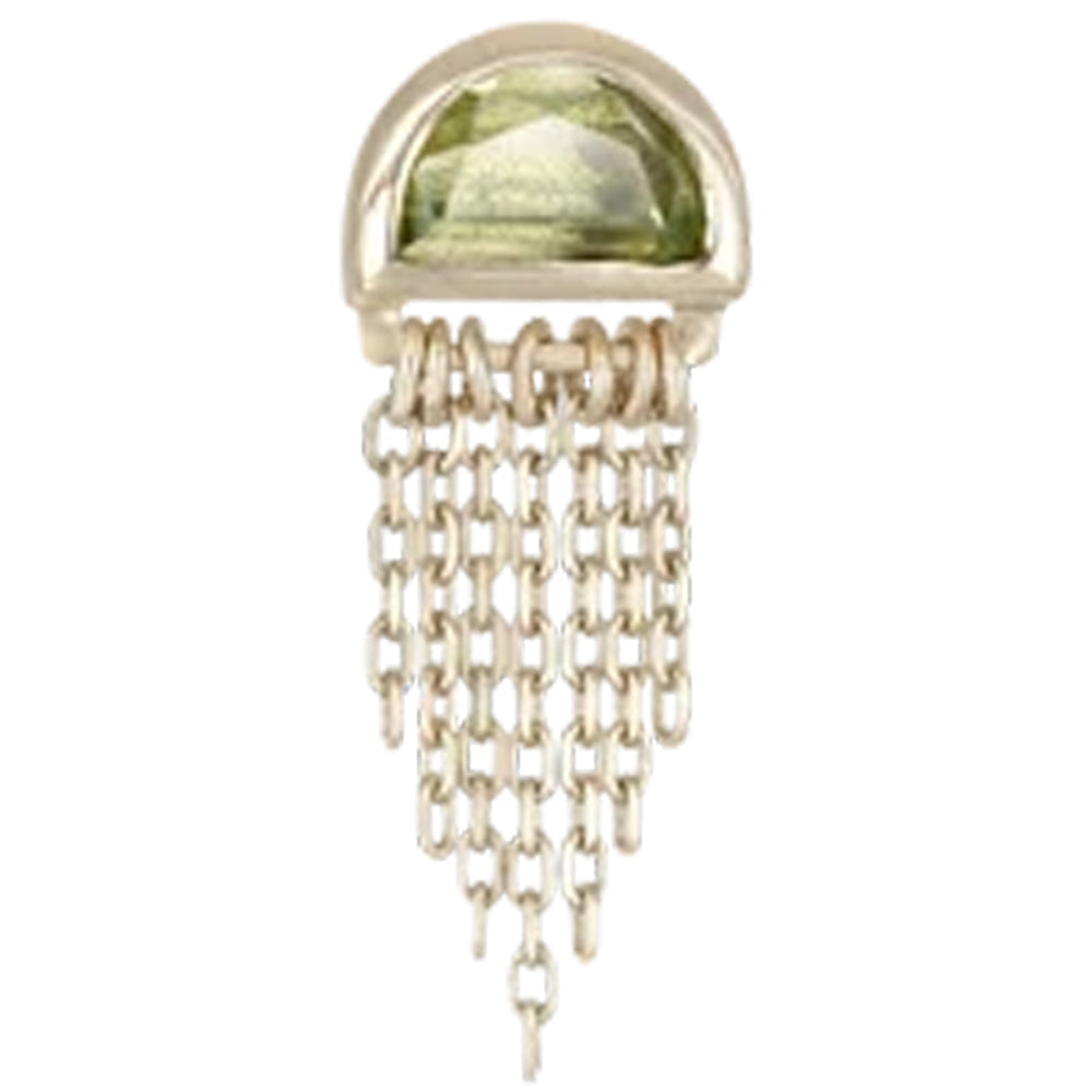 threadless: "Moonjelly" End with Chains in Gold With Natural Gemstone