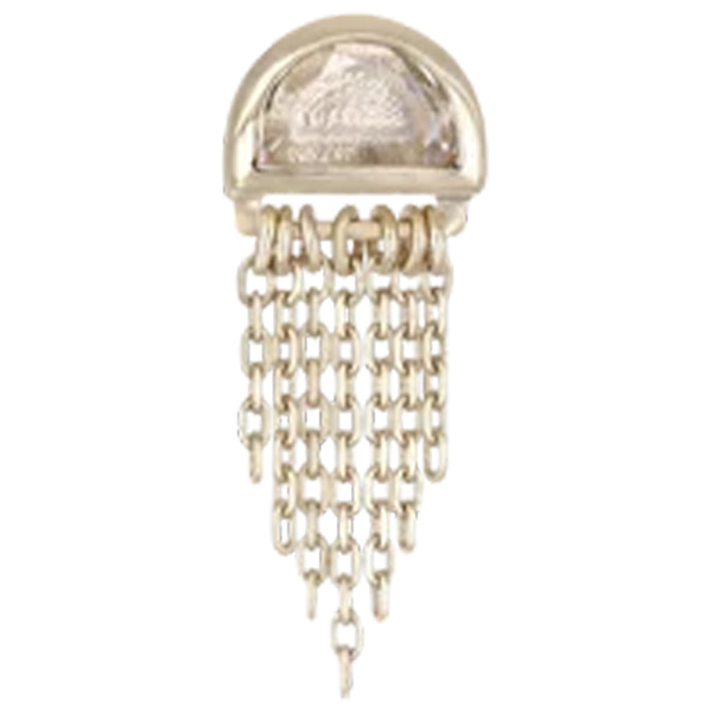 threadless: "Moonjelly" End with Chains in Gold With Natural Gemstone