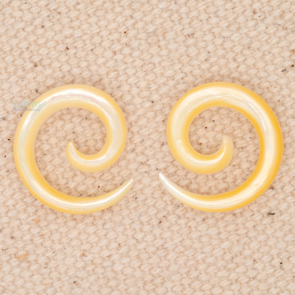 Mother of Pearl Spirals - (6 ga.)