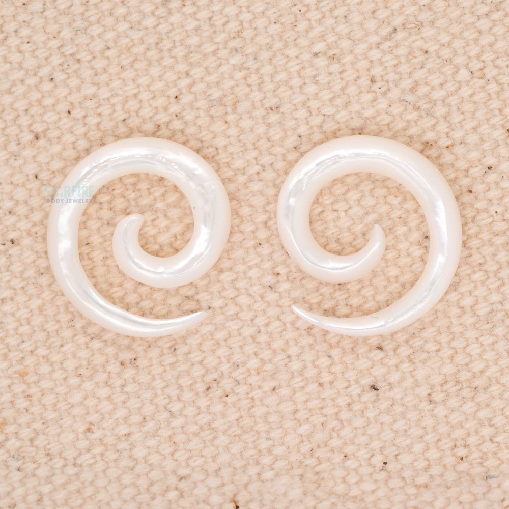 Mother of Pearl Spirals - (8 ga.)
