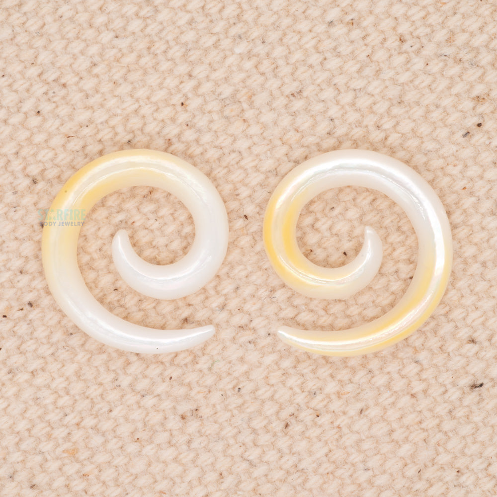 Mother of Pearl Spirals - (8 ga.)