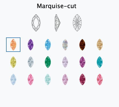Marquise Eyelets with Brilliant-Cut Gems - Primrose