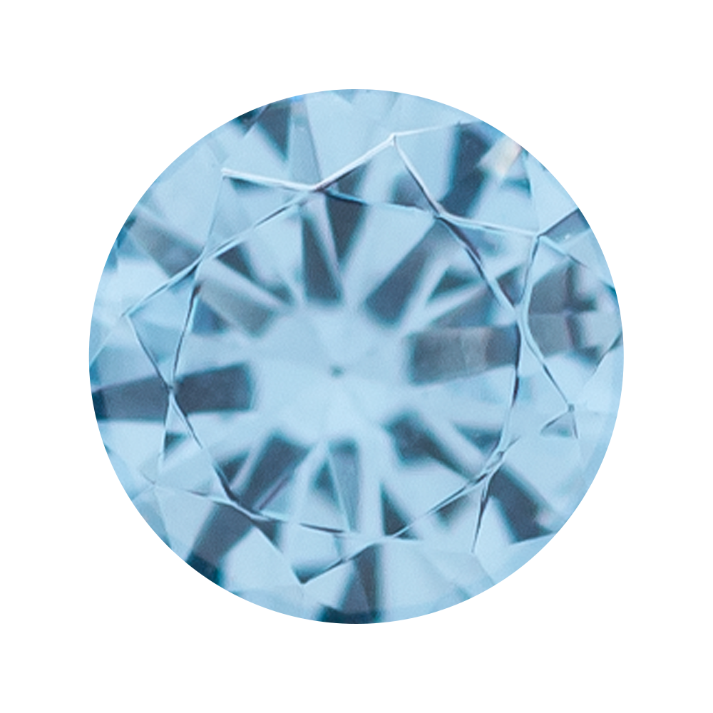 Gemmed Eyelets with Brilliant-Cut Gems - Aquamarine