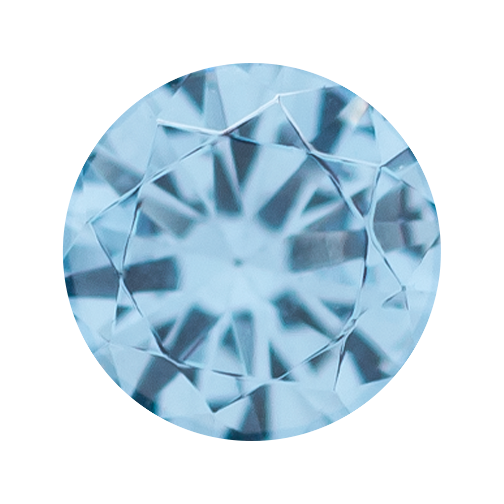 Single Gem Teardrop Eyelets with Brilliant-Cut Gem - Aquamarine
