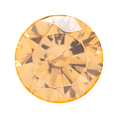 Single Gem BIG BLING Plugs ( Eyelets ) with Brilliant-Cut Gem - Amber Yellow