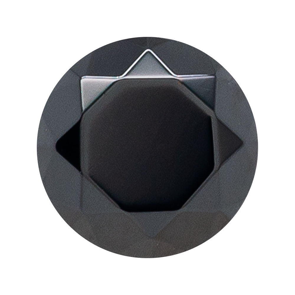 Super Gemmed BIG BLING Plugs ( Eyelets ) with Brilliant-Cut Gems - Black