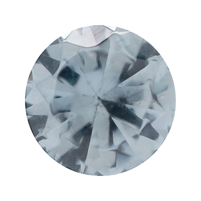 Single Gem BIG BLING Plugs ( Eyelets ) with Brilliant-Cut Gem - Smoke Grey