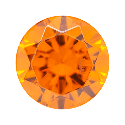 Single Gem Teardrop Eyelets with Brilliant-Cut Gem - Tangerine