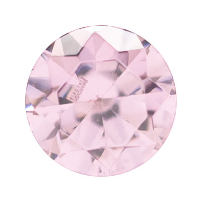 Single Gem BIG BLING Plugs ( Eyelets ) with Brilliant-Cut Gem - Pink Tourmaline