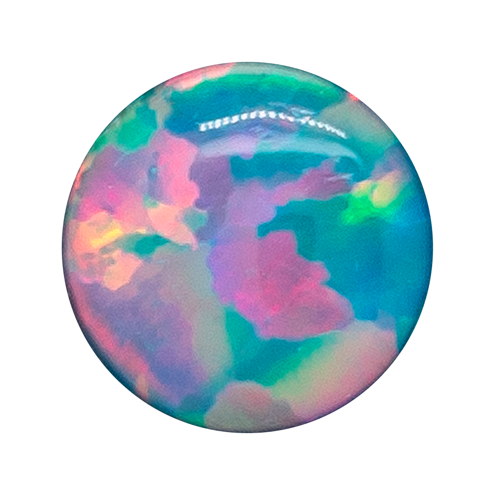 Single Gem Plugs ( Eyelets ) with Opal Cabochon - Teal Opal