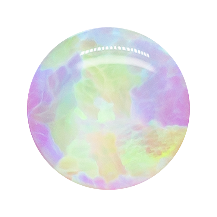 Single Gem Plugs ( Eyelets ) with Opal Cabochon - Light Pink Opal