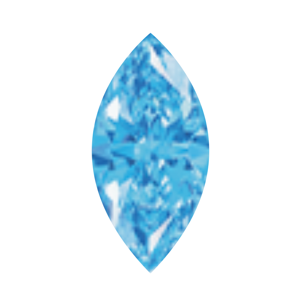 Marquise Eyelets with Brilliant-Cut Gems - Arctic Blue