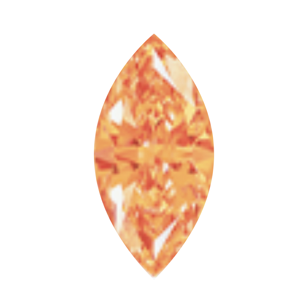Marquise Eyelets with Brilliant-Cut Gems - Amber Yellow