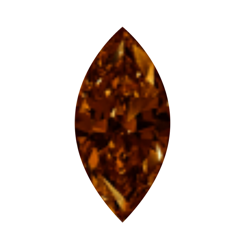 Marquise Eyelets with Brilliant-Cut Gems - Brown