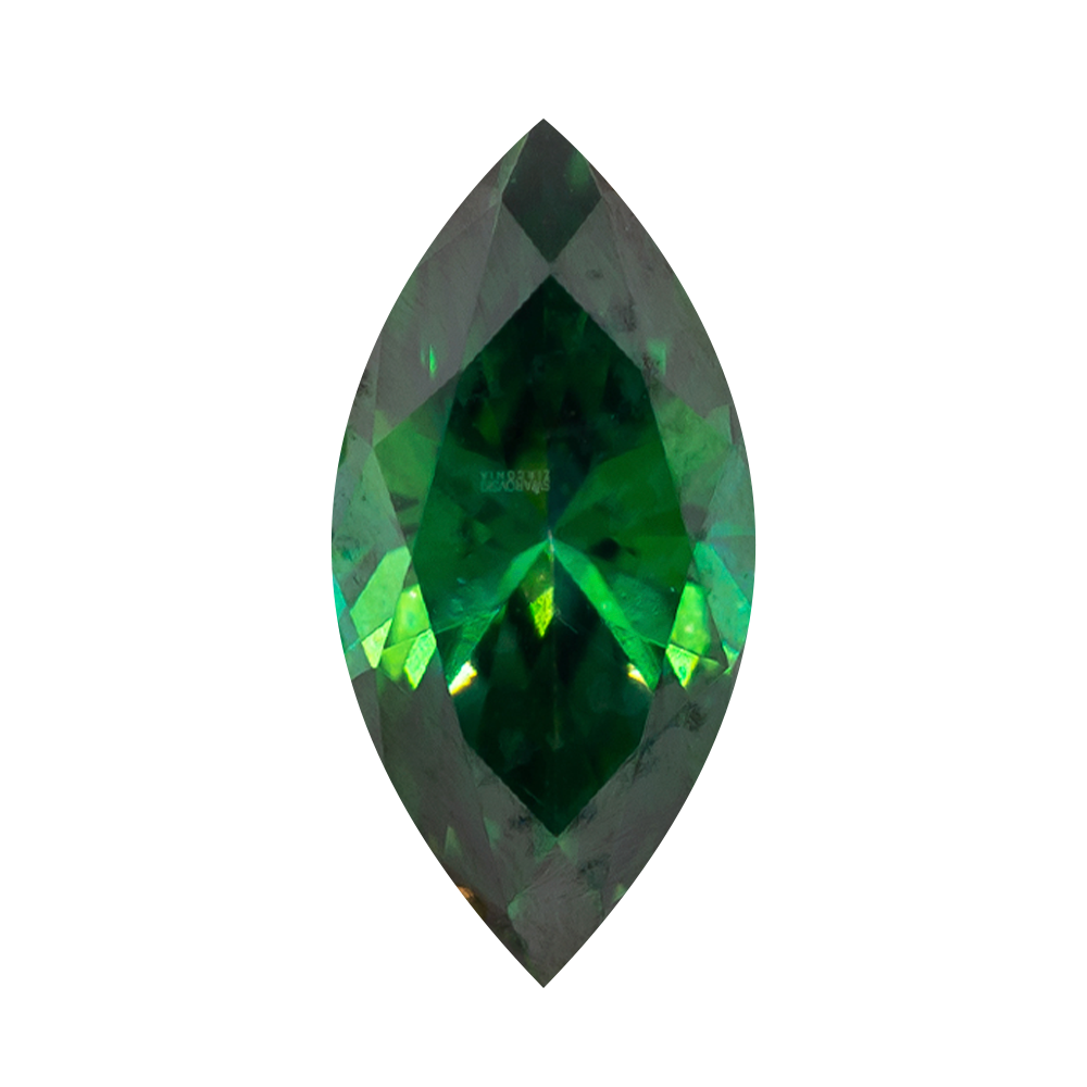Marquise Eyelets with Brilliant-Cut Gems - Green