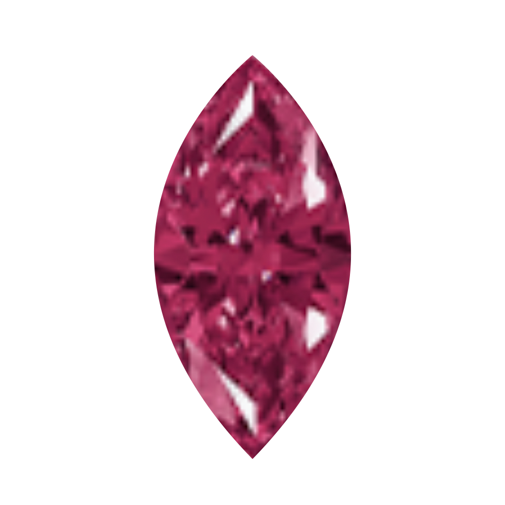 Marquise Eyelets with Brilliant-Cut Gems - Red