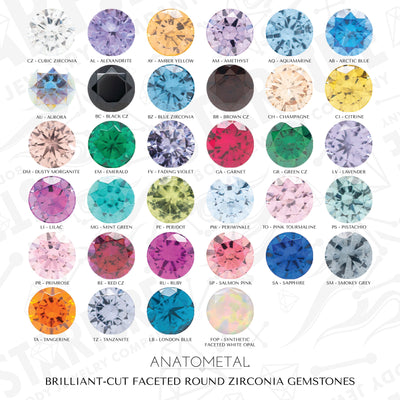 3.5mm "King" Crown Threaded End in Rose Gold with Reverse-Set Brilliant-Cut Gem