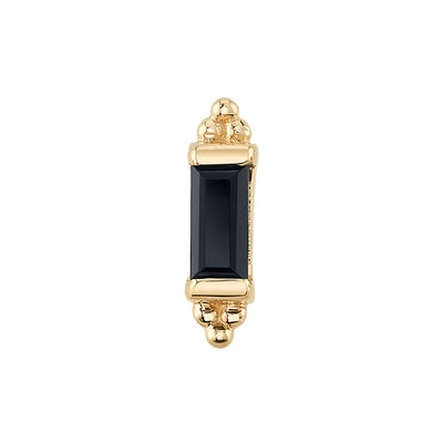 "Siva" Threaded End in Gold with Faceted Onyx