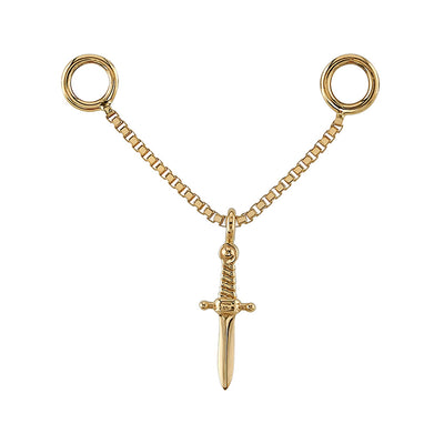 "Dagger" Chain Attachment in Gold