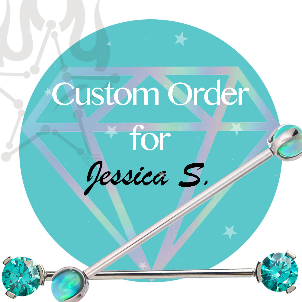 Special / Custom Order for Jessica S. - "Genesis" End in Gold with Mercury Mist Topaz & Amethyst