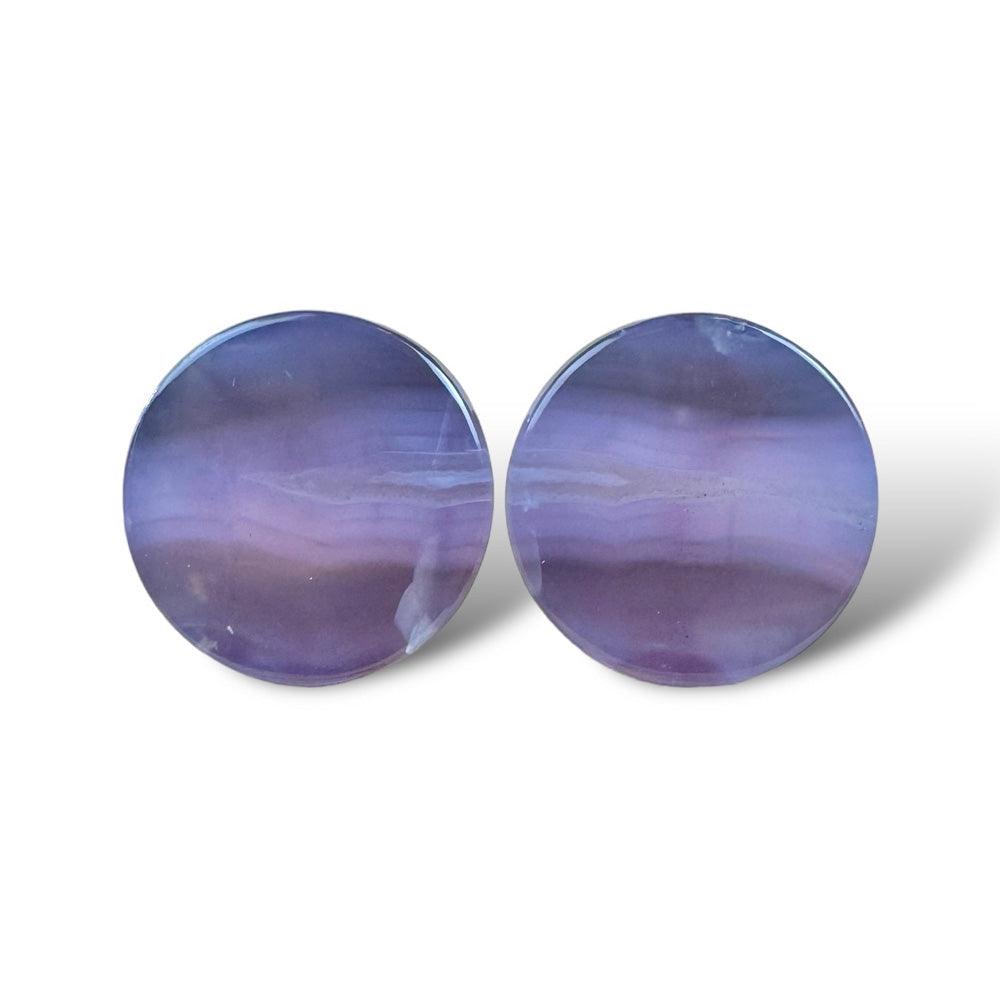 Stone Plugs - Purple Chalcedony