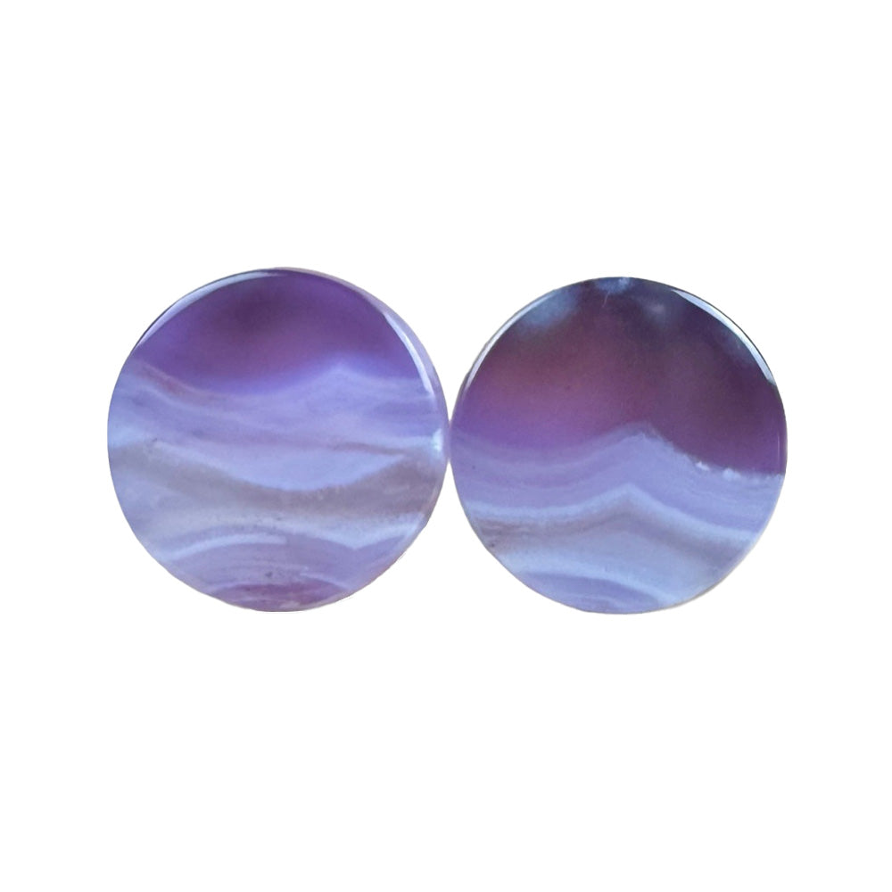 Stone Plugs - Purple Chalcedony