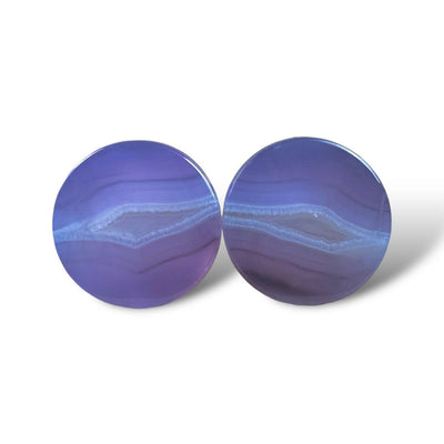 Stone Plugs - Purple Chalcedony