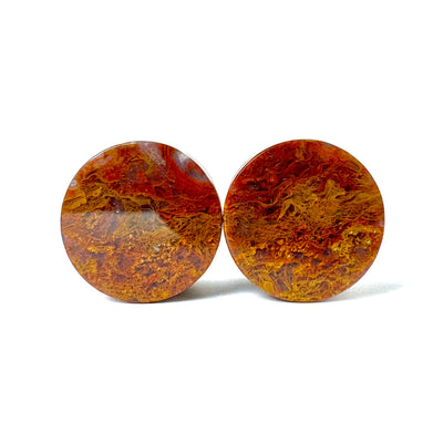 Stone Plugs - Red Moss Agate