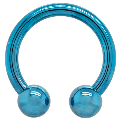 Titanium Circular Barbell - Blue