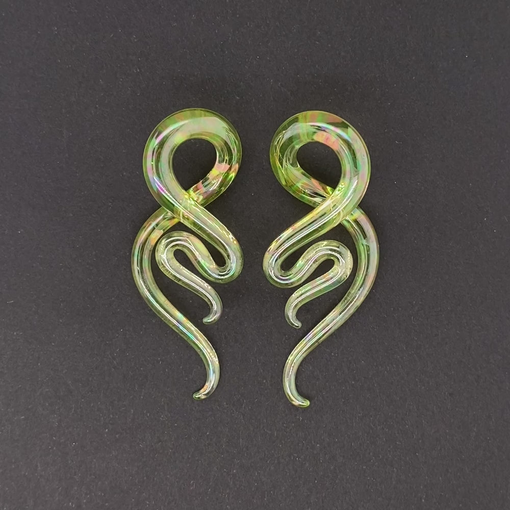 Glass Mini River Squids - Oil Slick Uranium