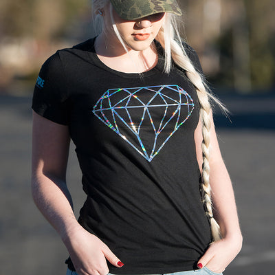 Starfire Body Jewelry Company Holographic Diamond Ladies Tee
