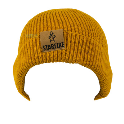 Starfire Unisex Solid Ribbed Knit Short CC Beanie