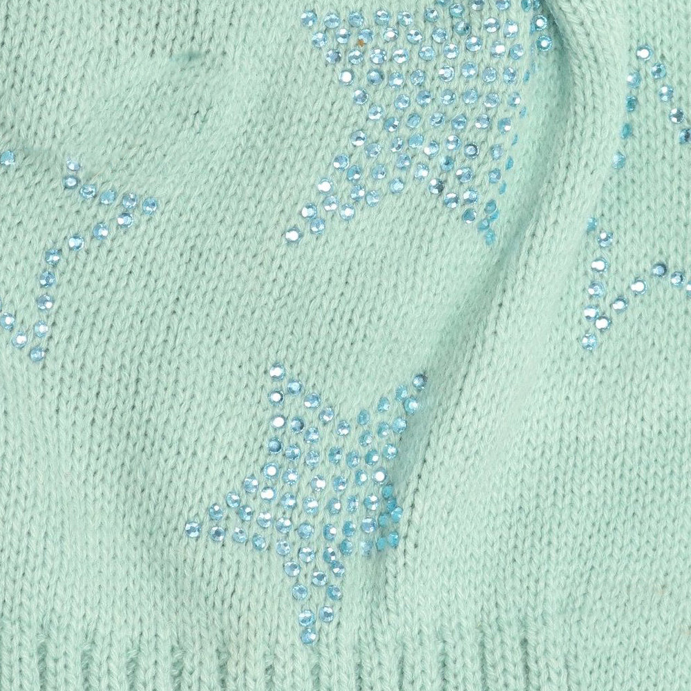 Starfire Kids Rhinestone Star Fur Pom CC Beanie