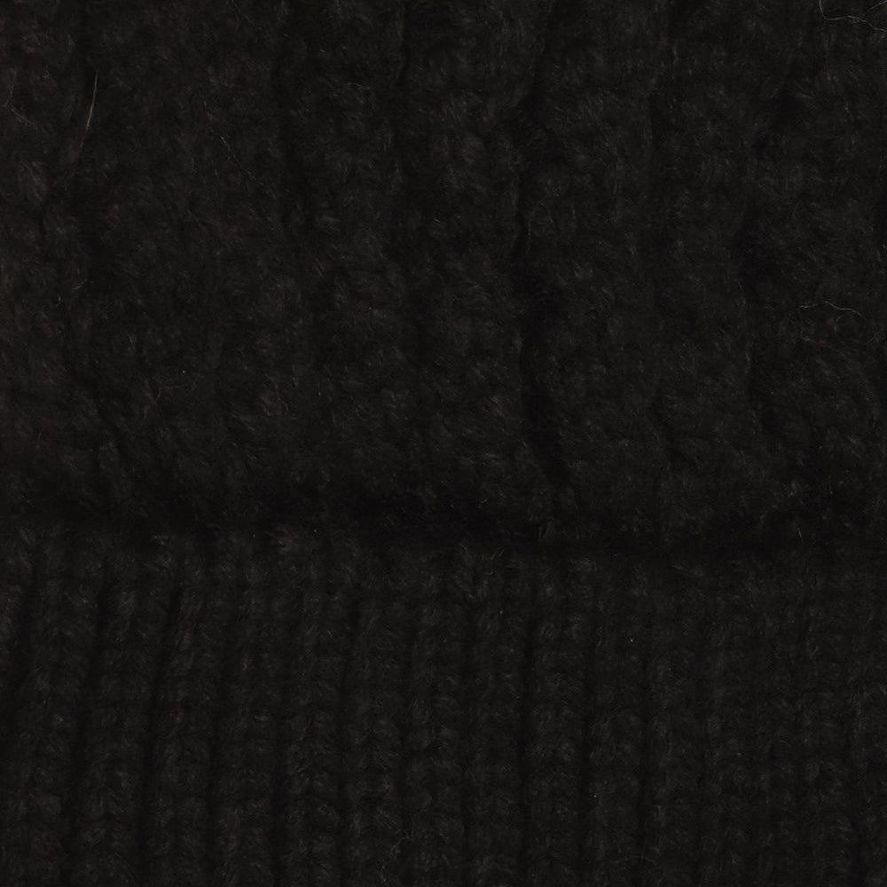 Starfire Kids Cable Knit Double Fur Pom CC Beanie