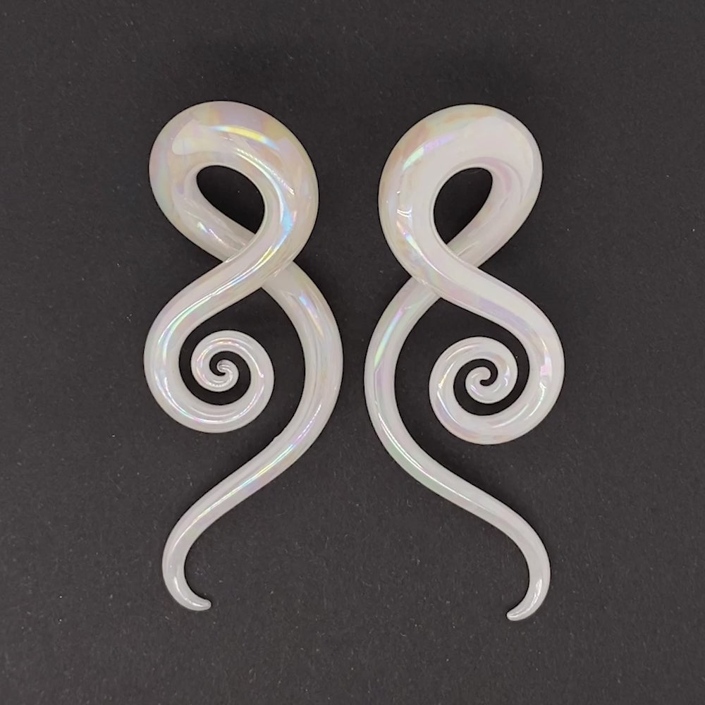Glass Mini Squids - Oil Slick UV Secret Pink