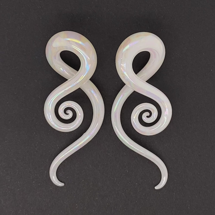 Glass Mini Squids - Oil Slick UV Secret Pink