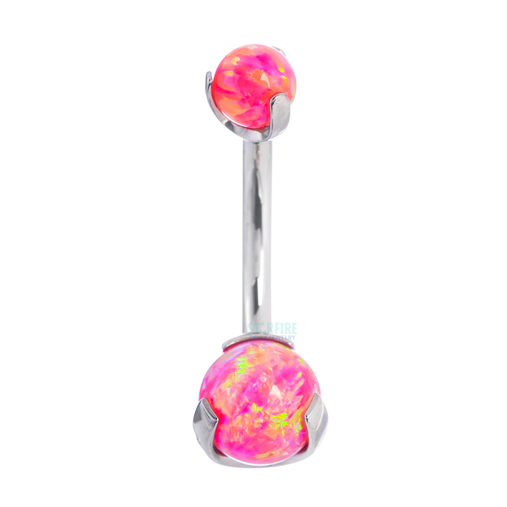 Prong Opal Ball Navel Curve