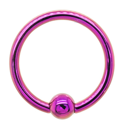Titanium Captive Bead Ring (CBR) - FU – Fuchsia