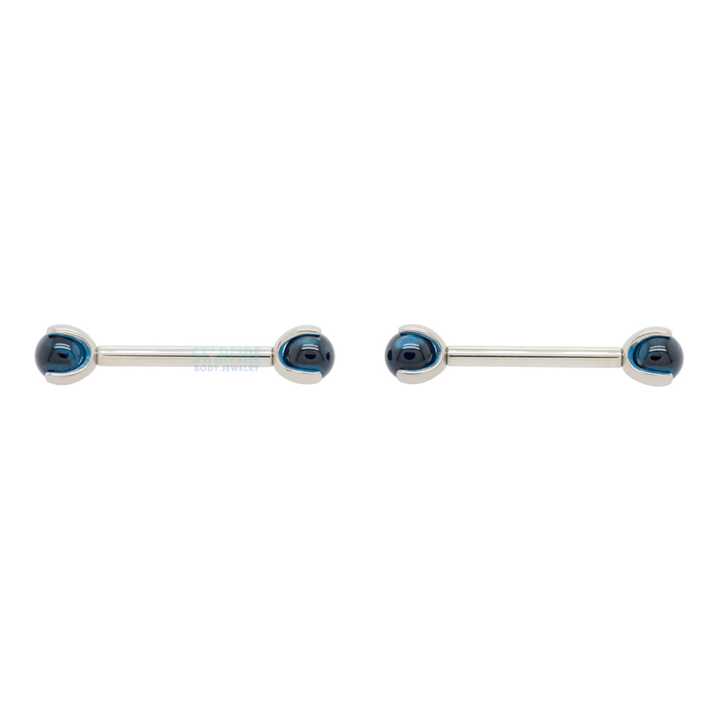 Ceramic Ball in Prong's Nipple Barbells