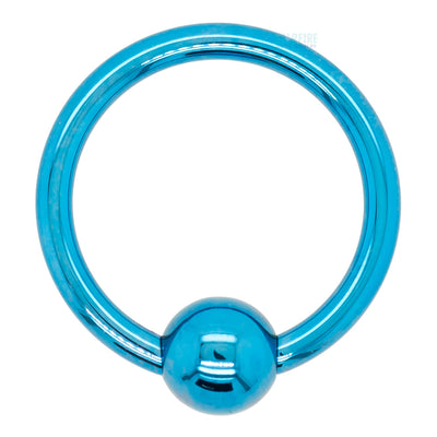 Titanium Captive Bead Ring (CBR) - Blue